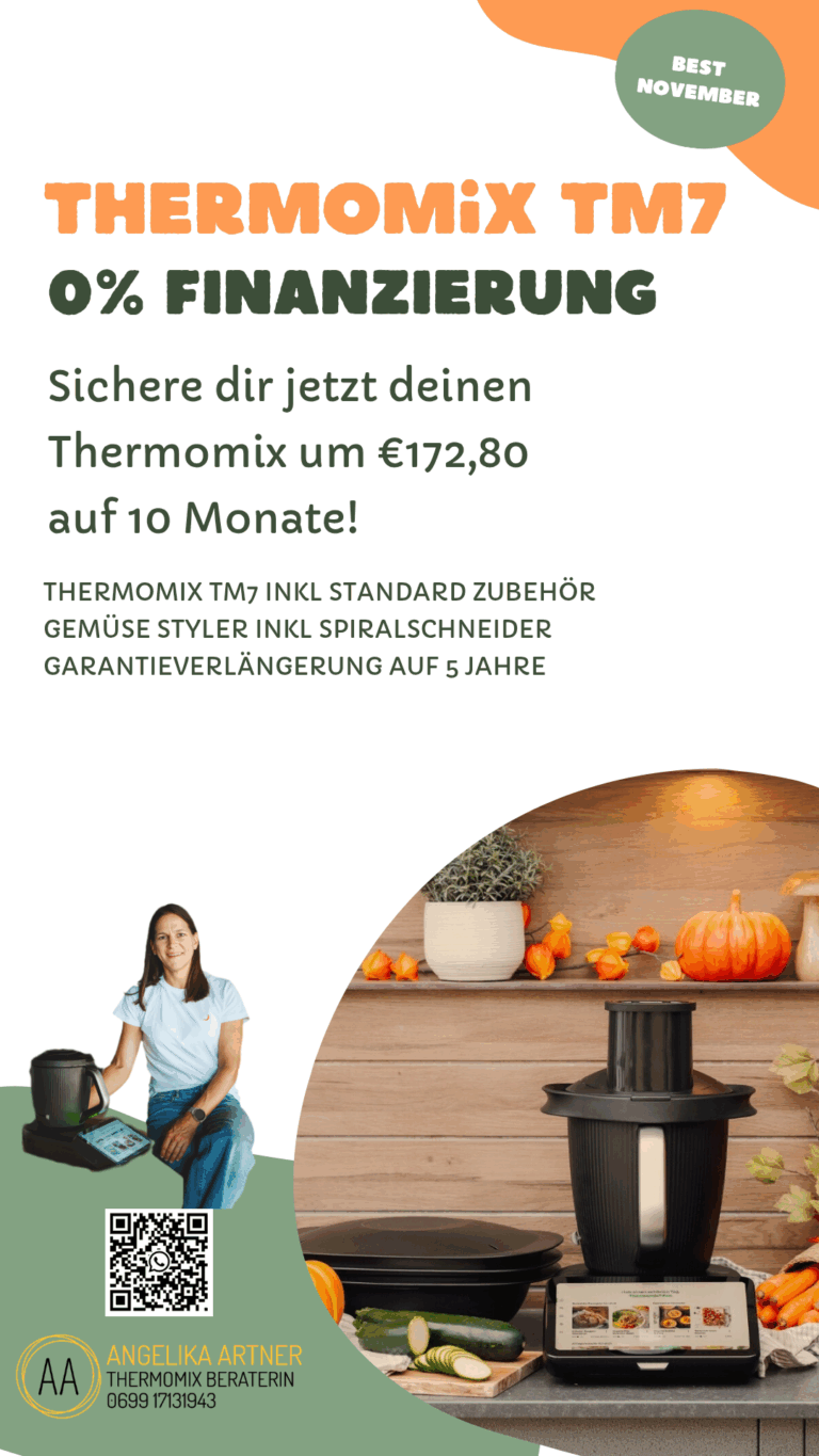 0% Finanzierung TM7 + Gemüse Styler & Garantie Aktion