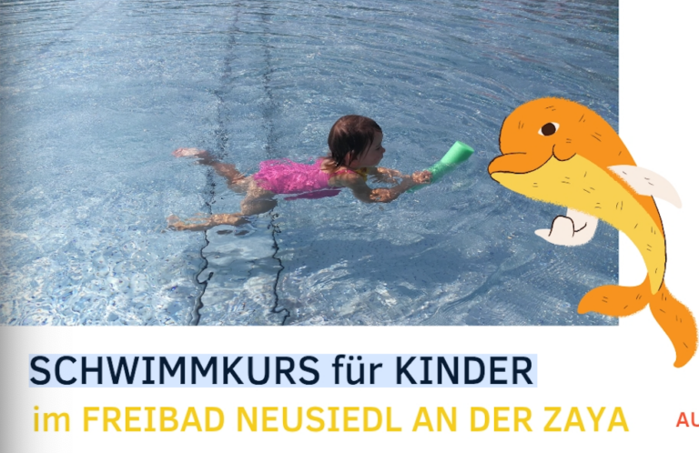 Kinder Sommer Schwimmkurs im Freibad Neusiedl an der Zaya